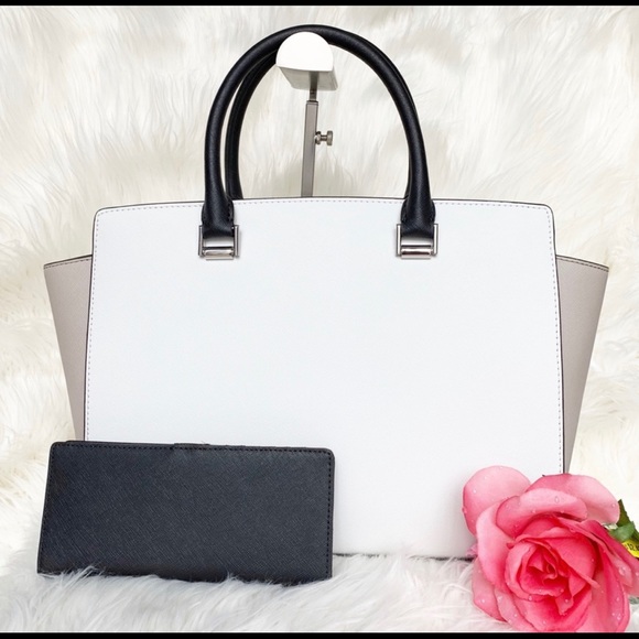 NWT MICHAEL KORS SATCHEL SELMA AND WALLET SET - Picture 4 of 6